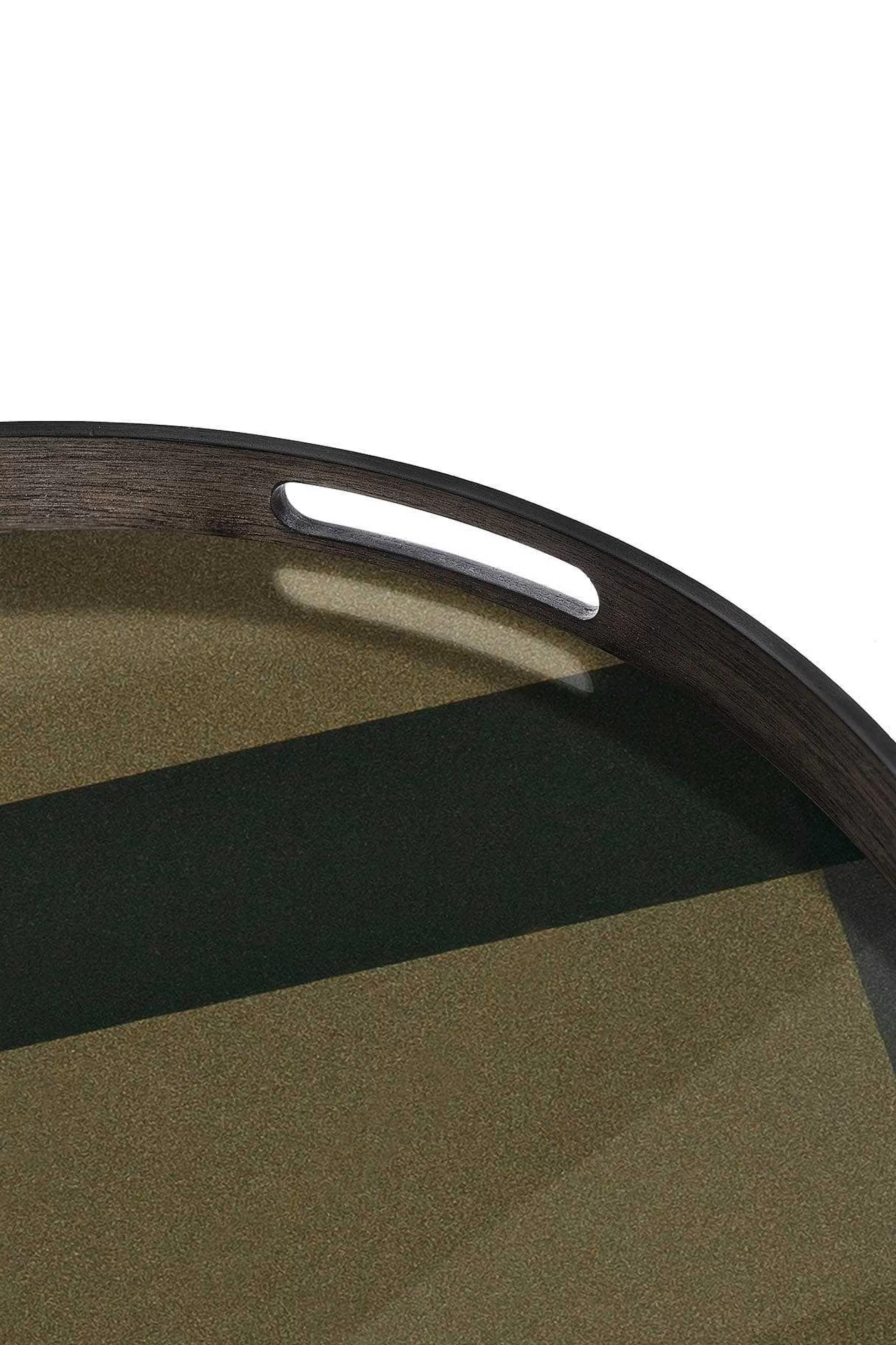 Be Home Trays<Round Glass Angle Tray, Slate, Small