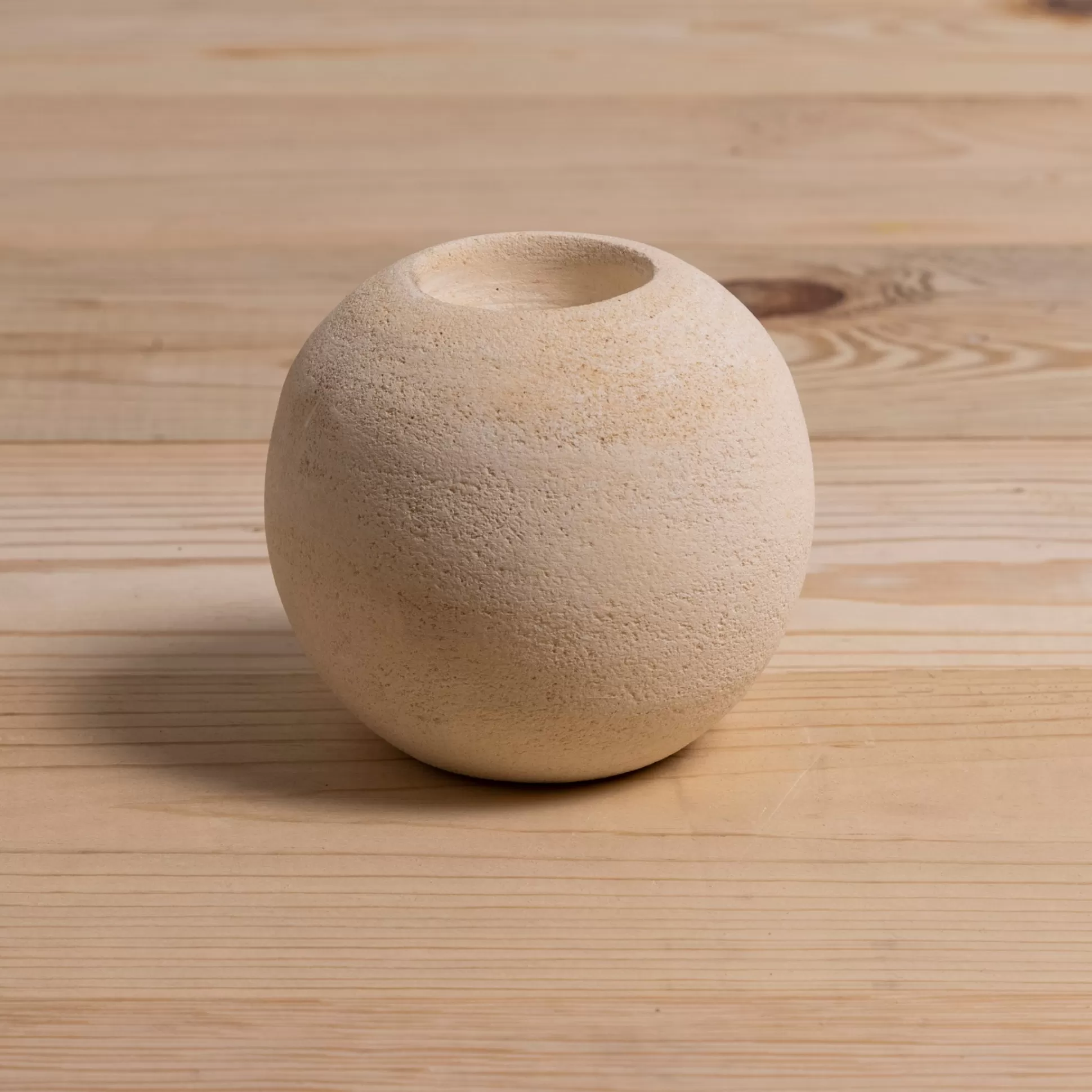 Round Sandstone Tea-light Holder, Large^Be Home Sale