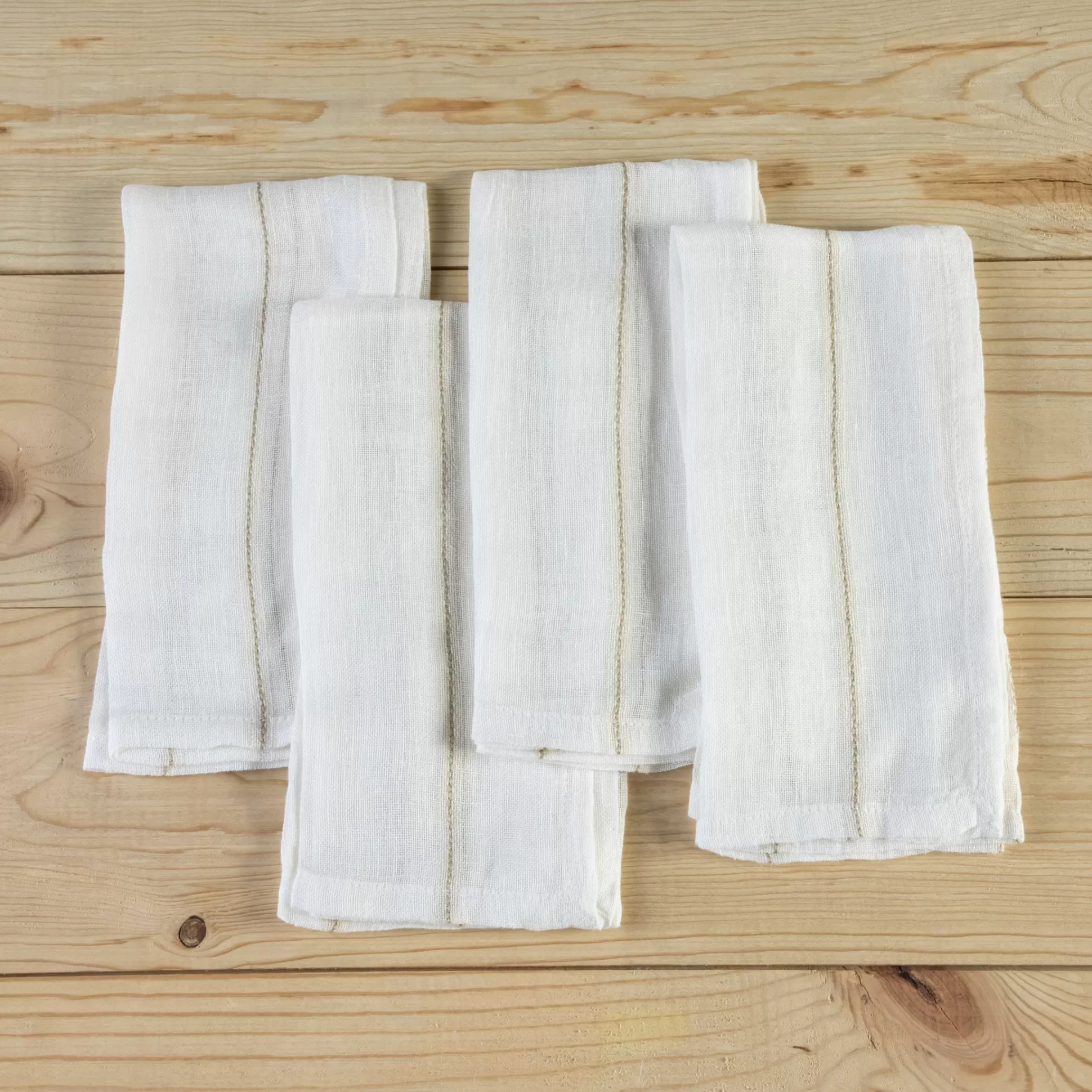 Rutherford Napkins, Set of 4, White^Be Home Cheap