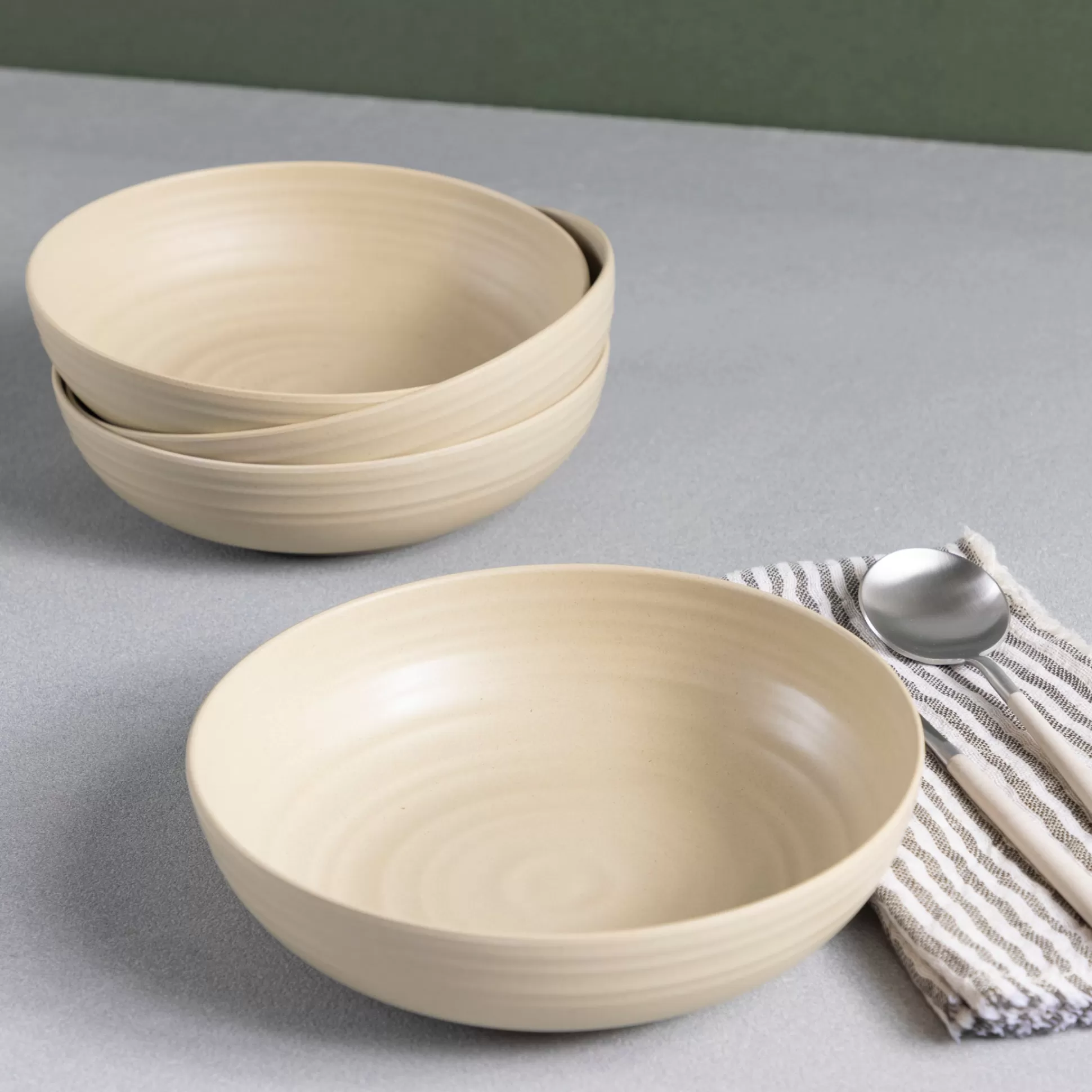 Sancha Organic Pasta / Salad Bowl, Birch, Set of 4^Be Home Cheap