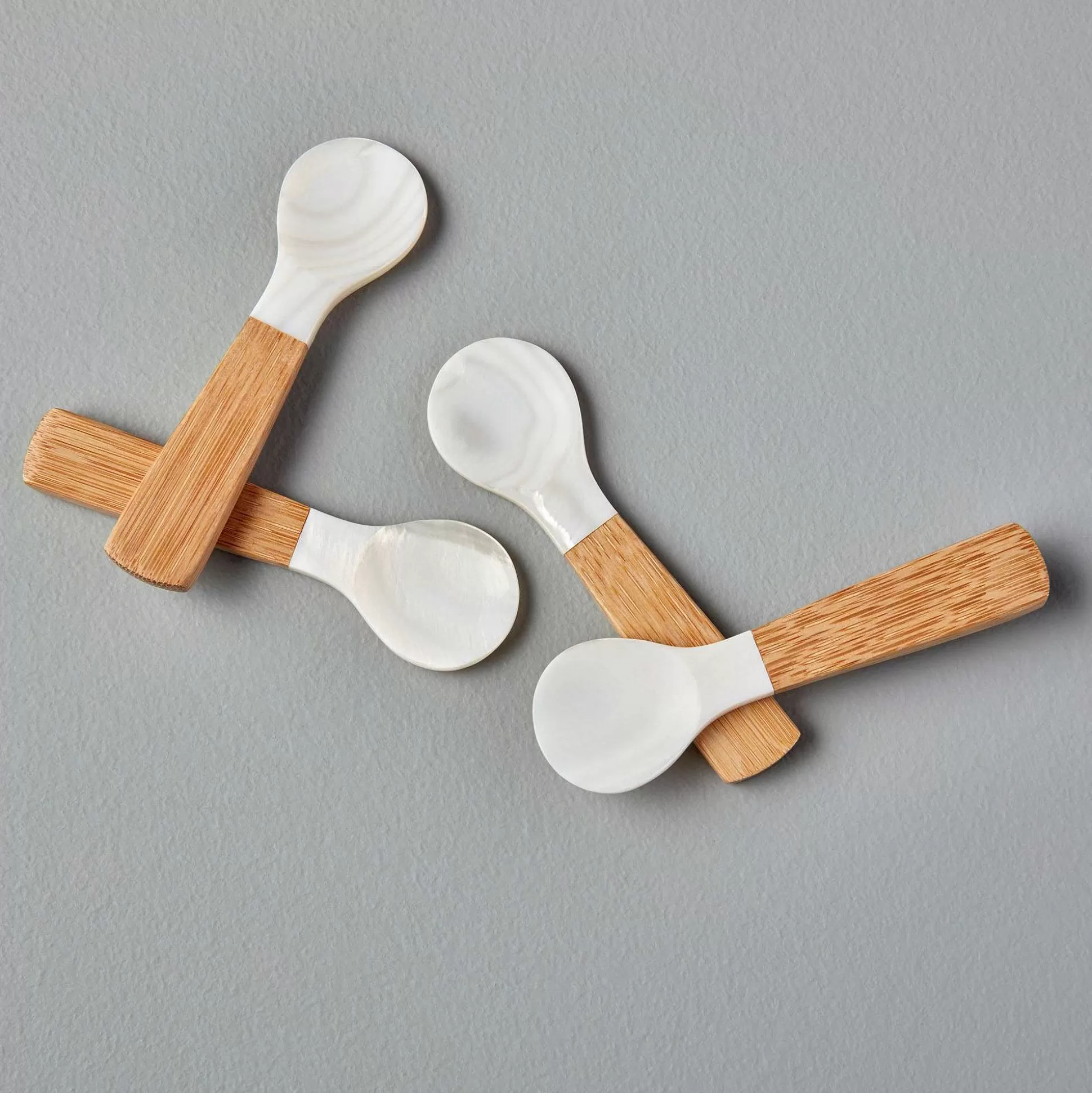 Be Home Spoons & Mini Spoons<Seashell & Bamboo Spoons Small, Set of 4