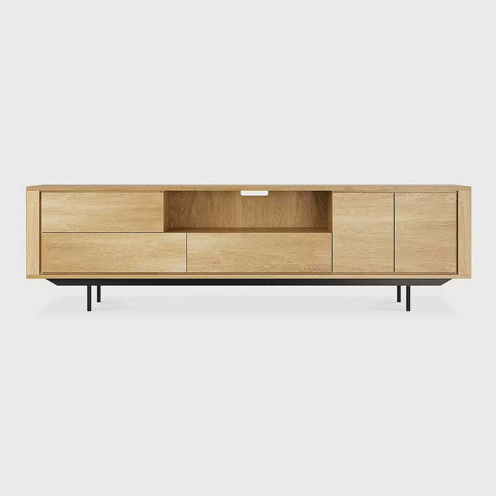 Be Home Media Consoles<Shadow Solid Oak Media Console, 88.5"