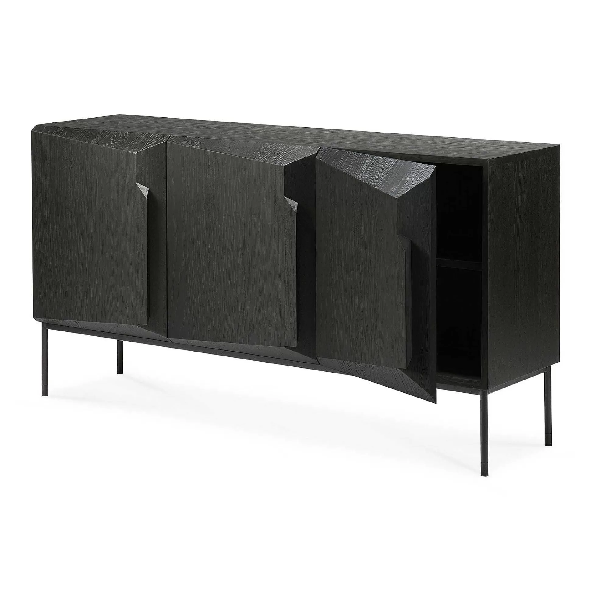 Be Home Sideboards<Stairs Black Oak Sideboard, 3 Doors