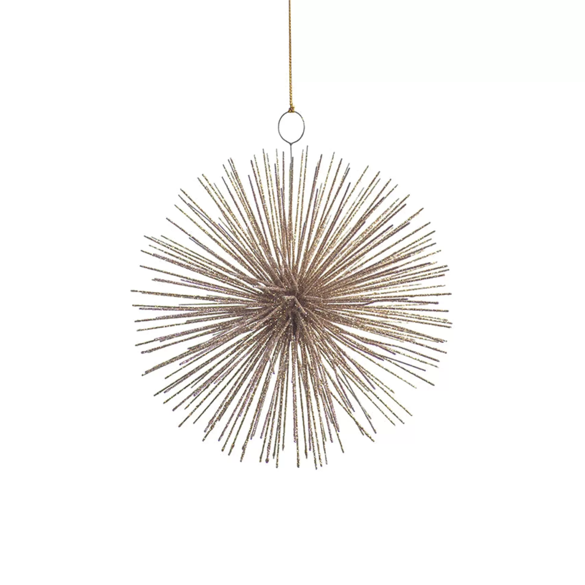 Star Burst Ornament, Champagne, 6"^Be Home Outlet