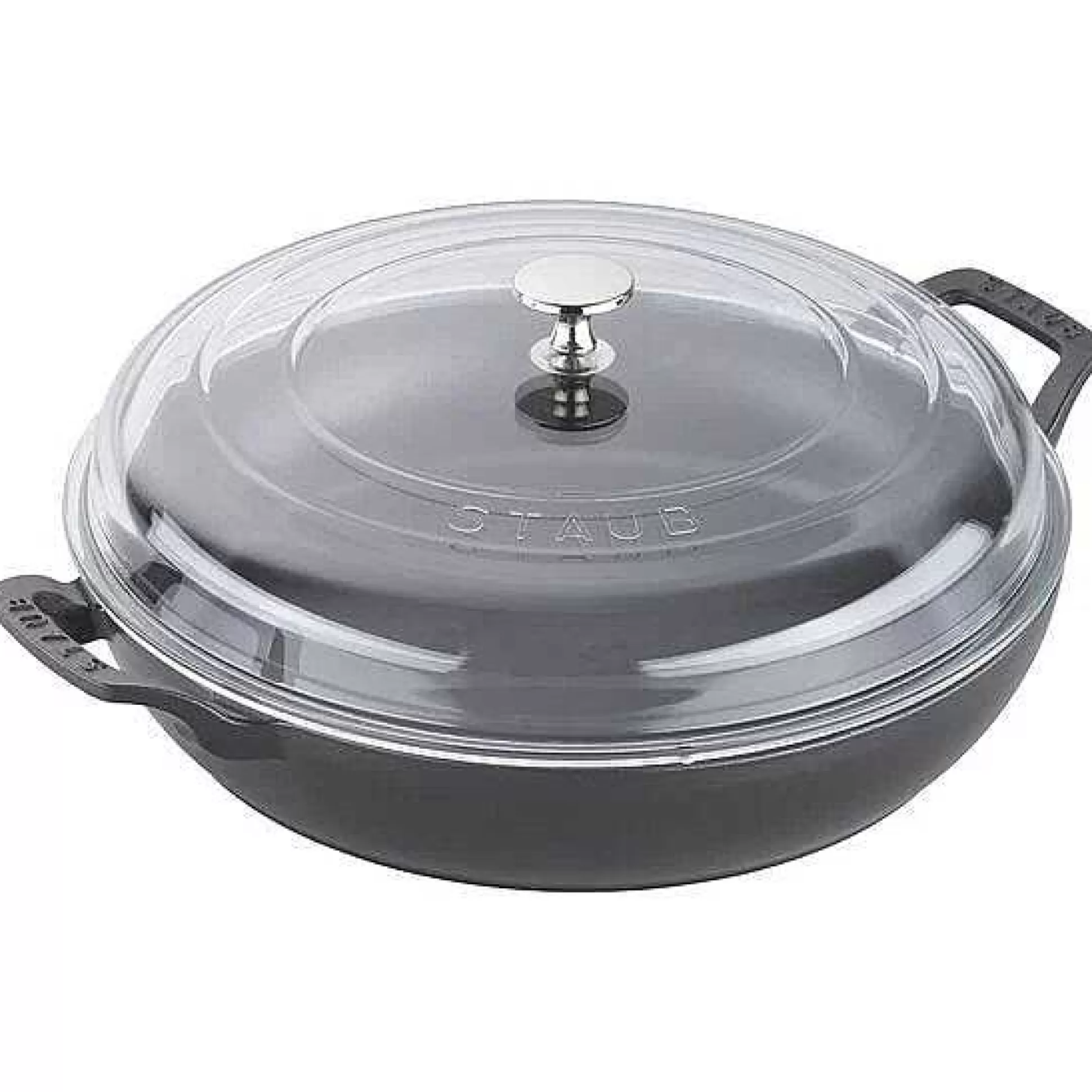 Be Home Cookware<Staub 12" Braiser with Glass Lid, 3.5qt, Black