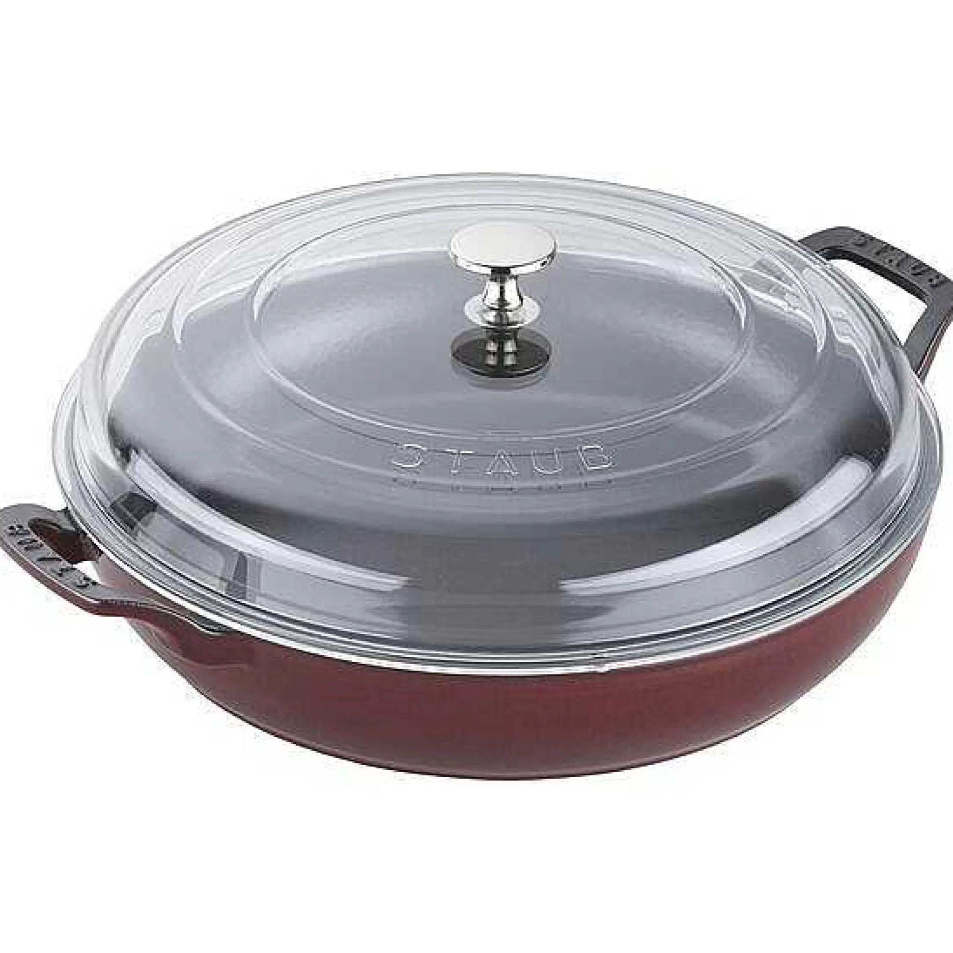 Be Home Let's Cook Sale<Staub 12" Braiser with Glass Lid, 3.5qt, Grenadine