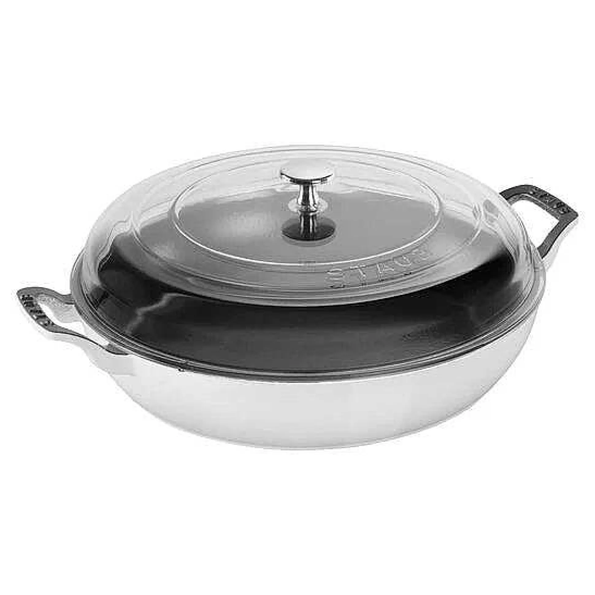 Be Home Let's Cook Sale<Staub 12" Braiser with Glass Lid, 3.5qt, White