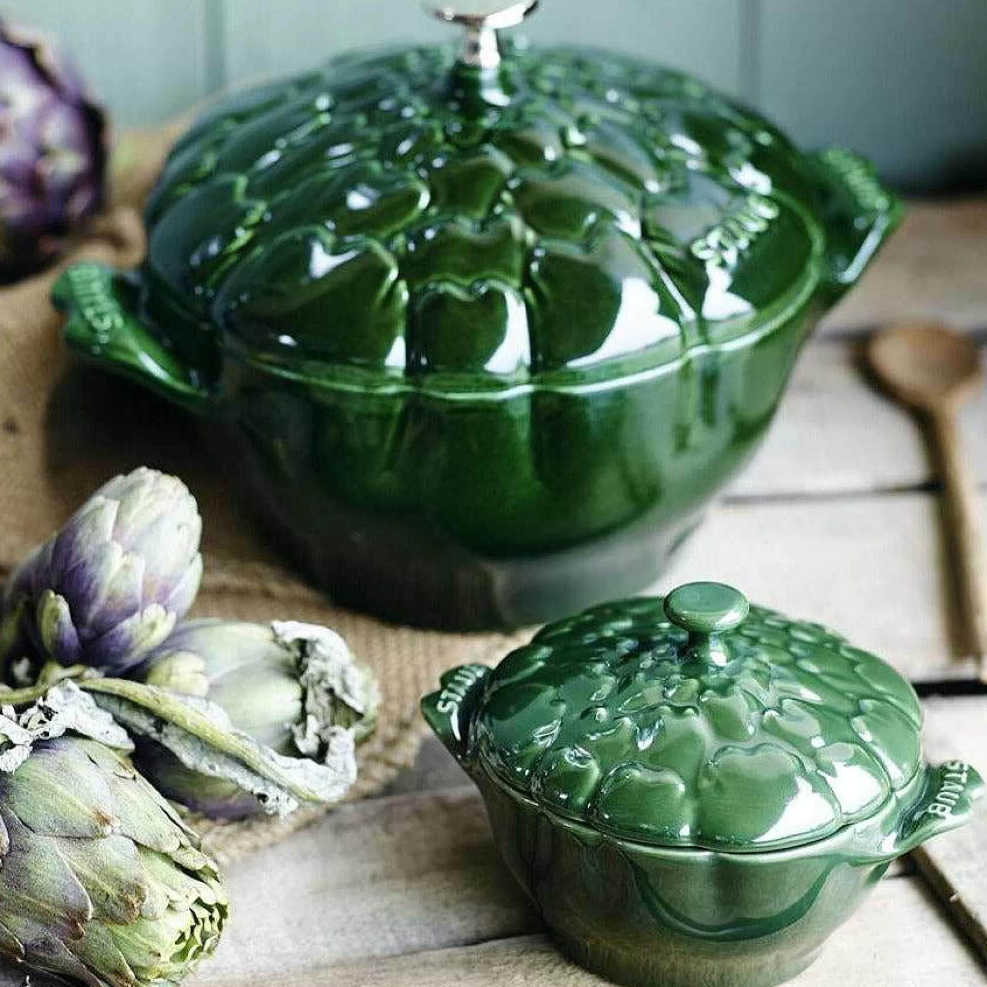 Be Home Let's Cook Sale<Staub Artichoke Cocotte, 3.2 qt, Basil