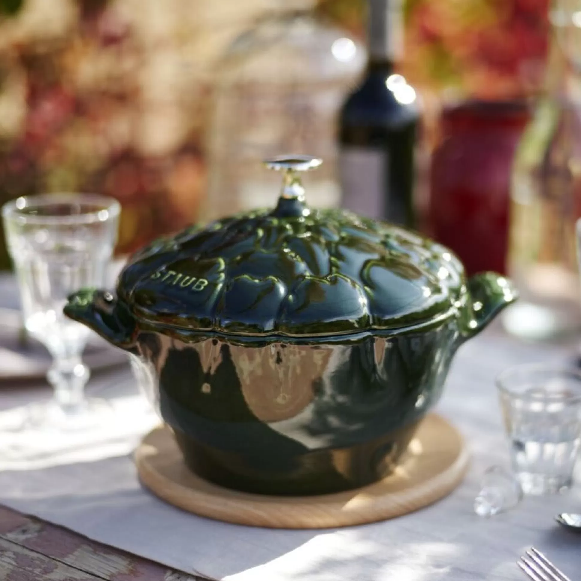 Staub Artichoke Cocotte, 3.2 qt, Basil^Be Home Hot