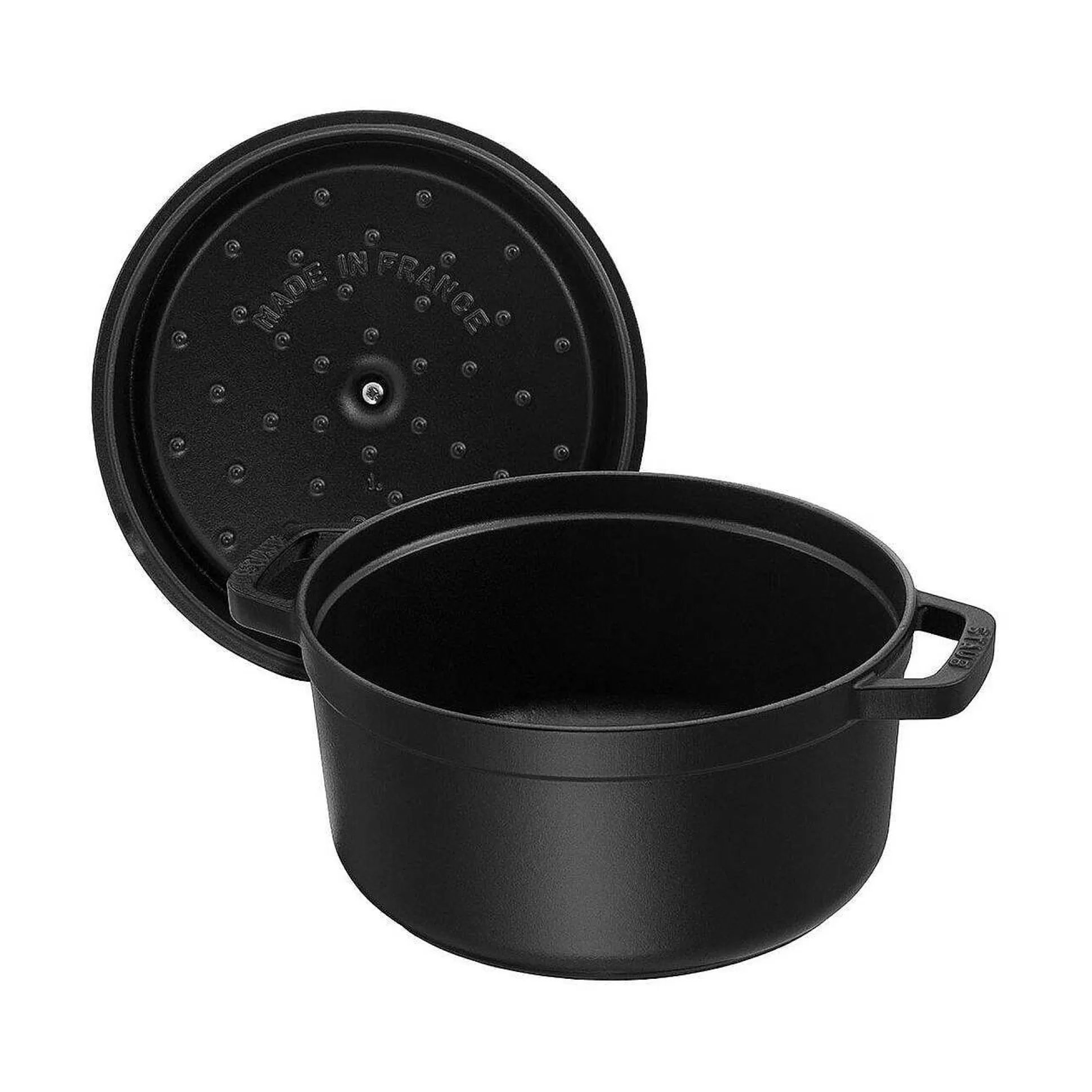 Be Home Cookware<Staub Round Cocotte, 13.25qt, Black