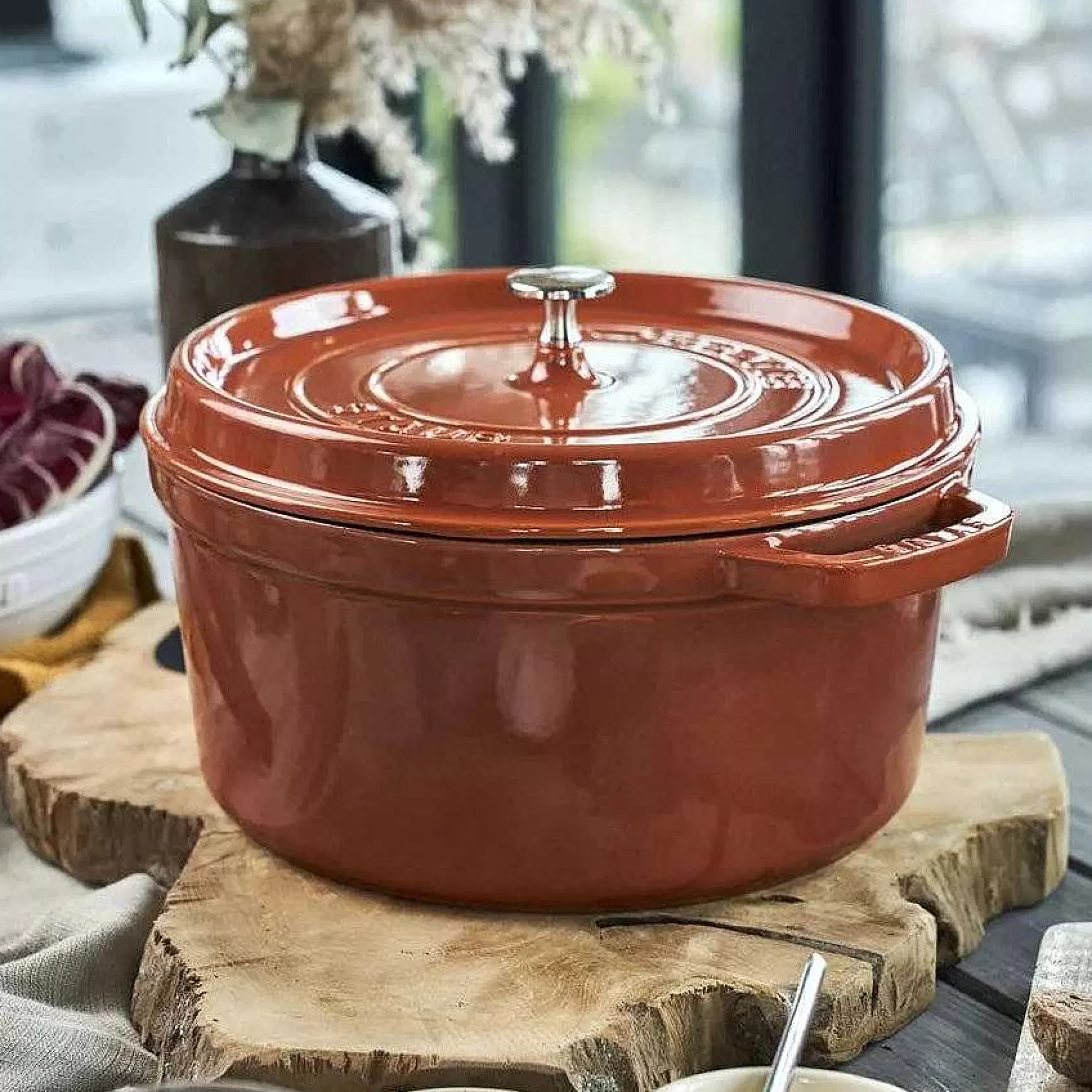 Be Home Cookware<Staub Round Cocotte, 5.5qt, Burnt Orange