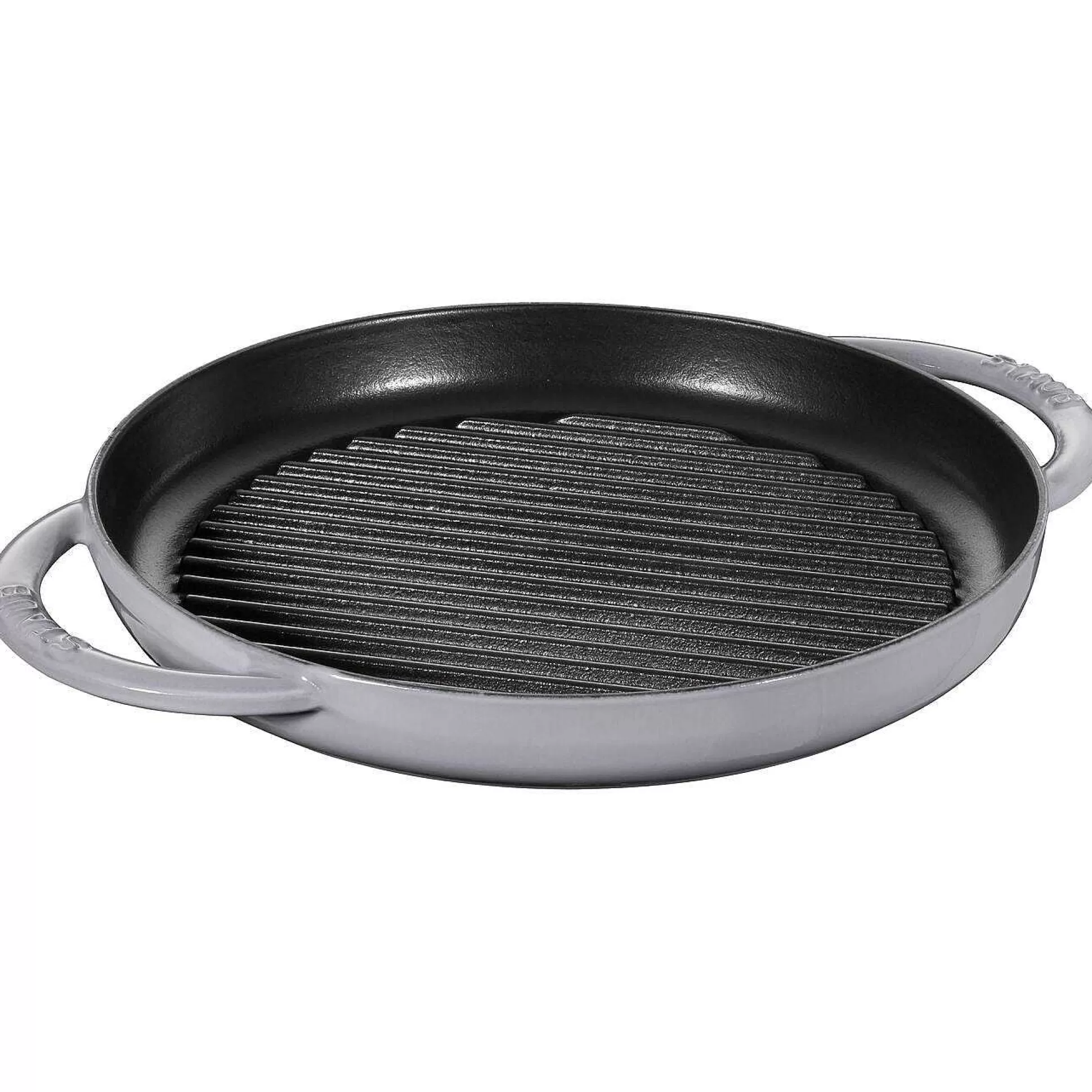 Be Home Cookware<Staub Round Double Handle Pure Grill, 10", Graphite Grey