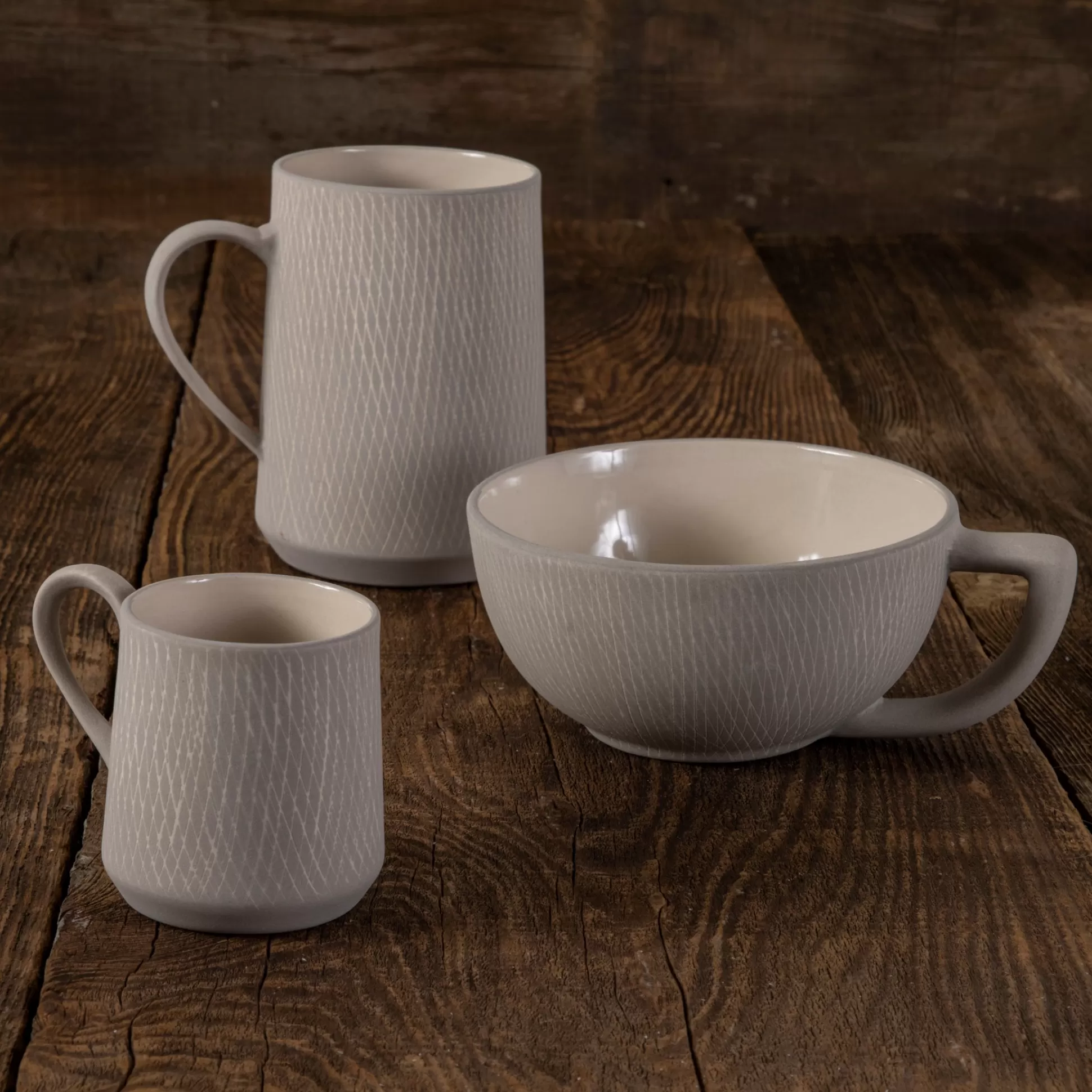 Sterling Crosshatch Espresso Cups, Set of 4^Be Home Fashion