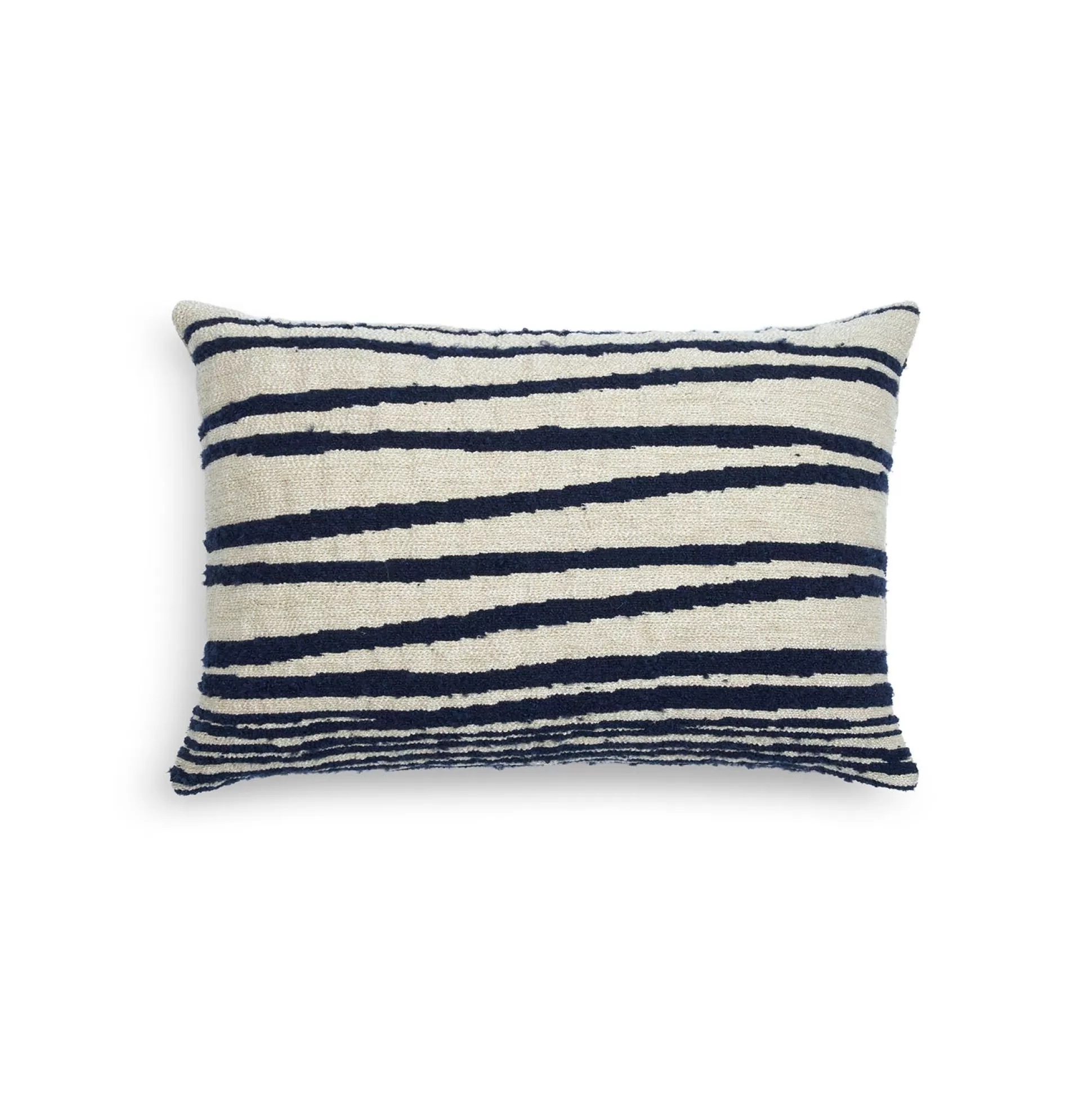 Stripes Lumbar Pillow, White^Be Home Best Sale