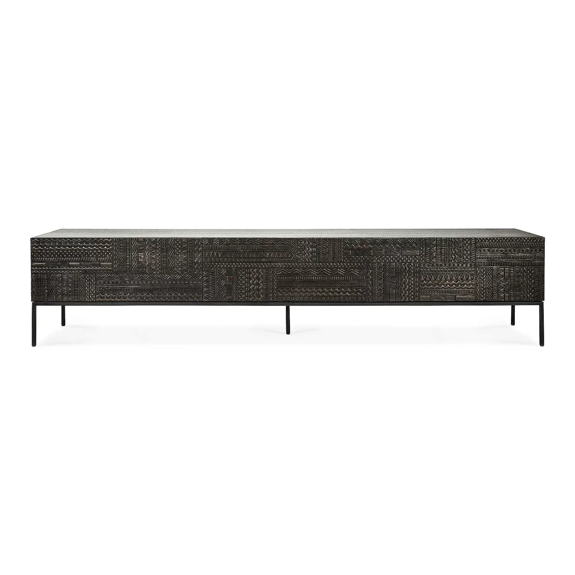 Be Home Media Consoles<Tabwa Black Teak Media Console, 94.5"