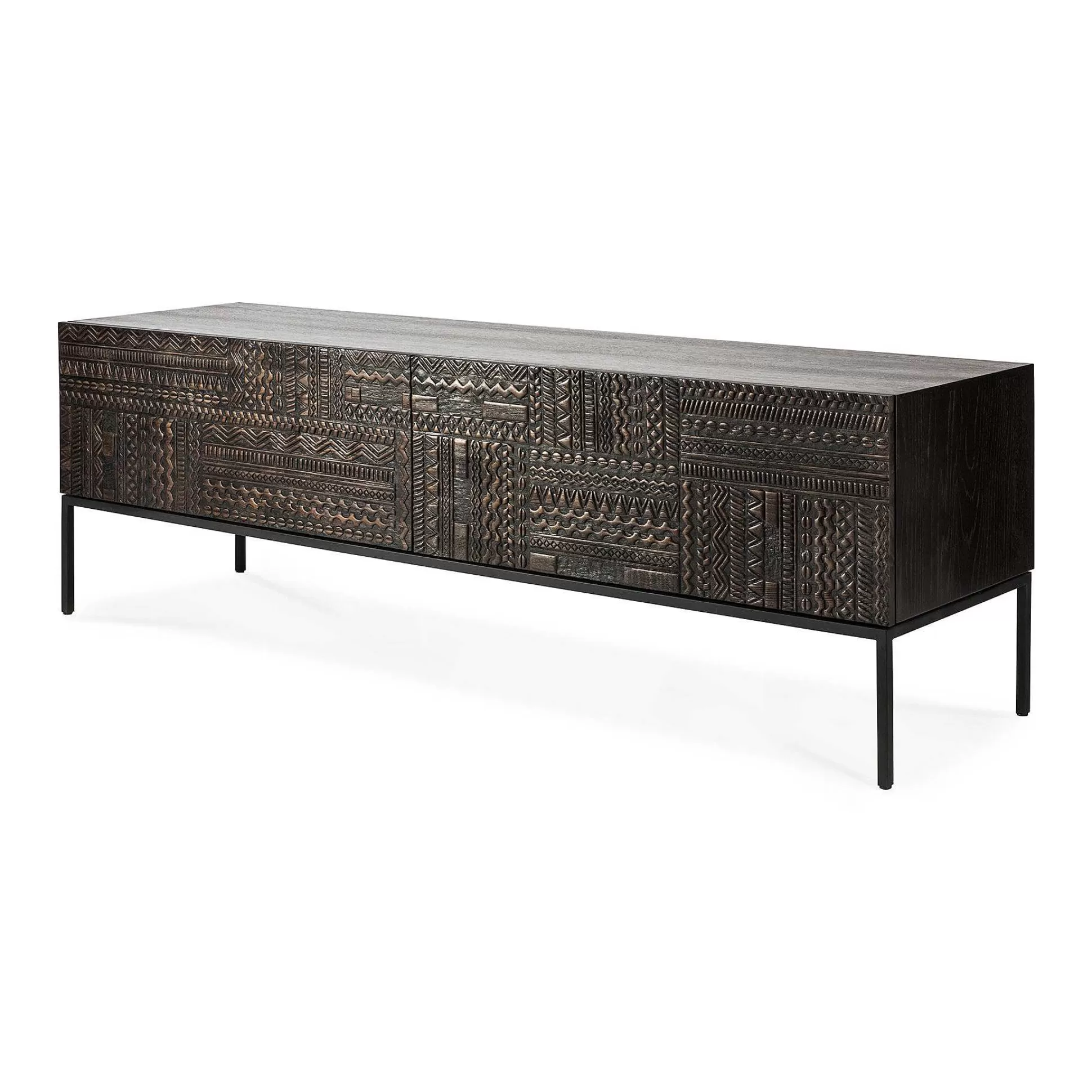 Be Home Media Consoles<Tabwa Black Teak Media Console, 63"