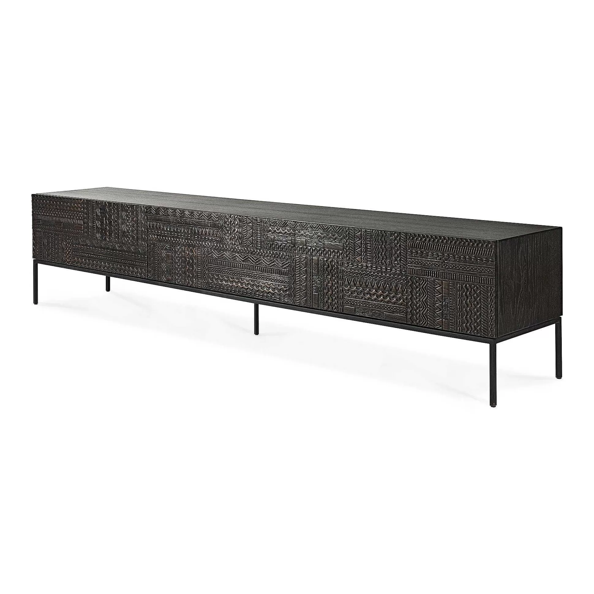 Be Home Media Consoles<Tabwa Black Teak Media Console, 94.5"