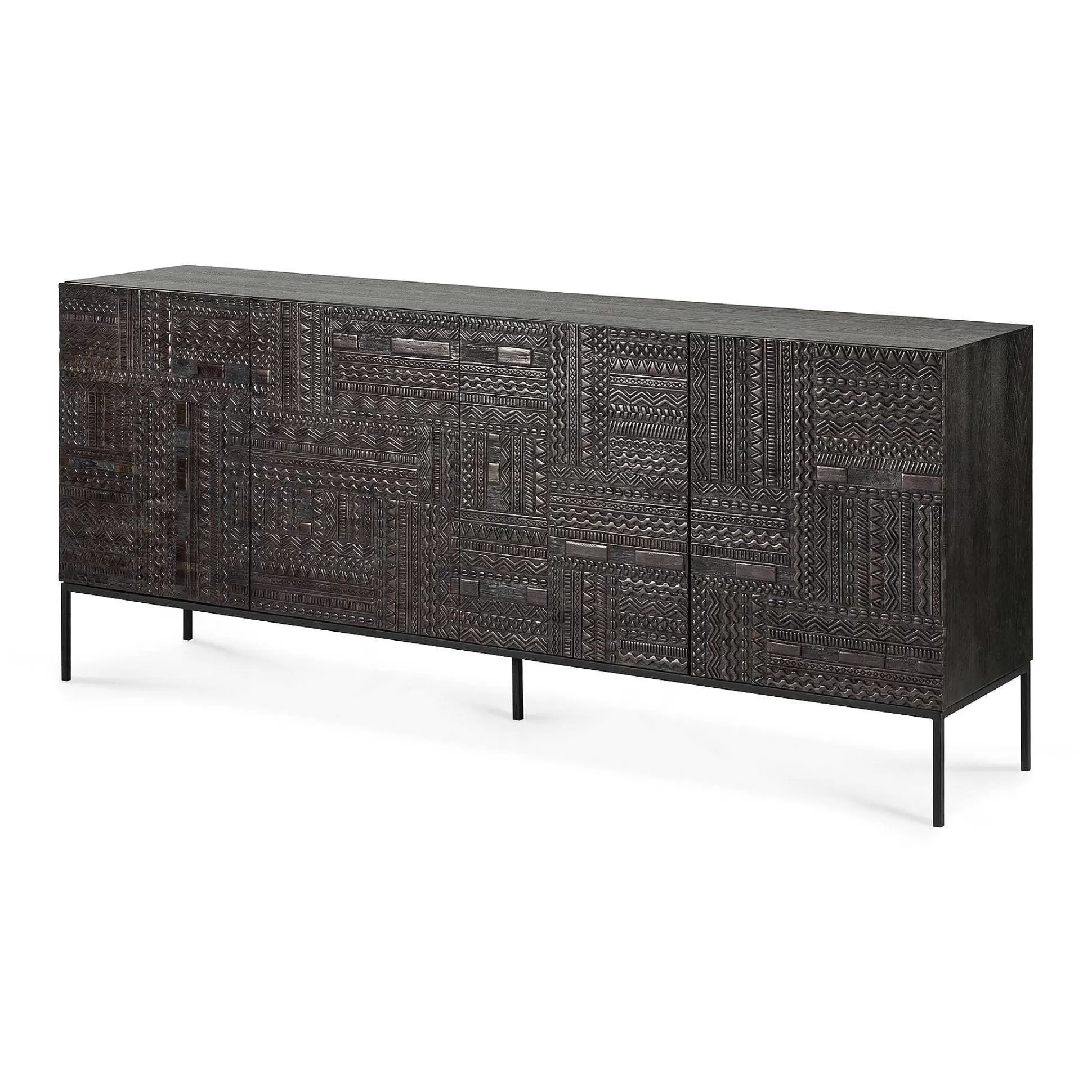 Be Home Sideboards<Tabwa Black Teak Sideboard, 4 Doors