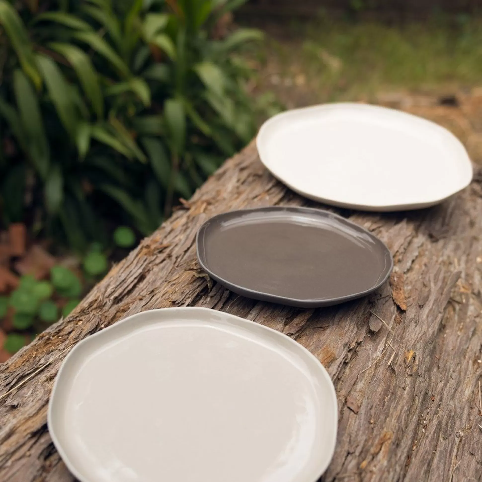 Tam Stoneware Flat Side Plate, Slate, Set of 4^Be Home Best Sale