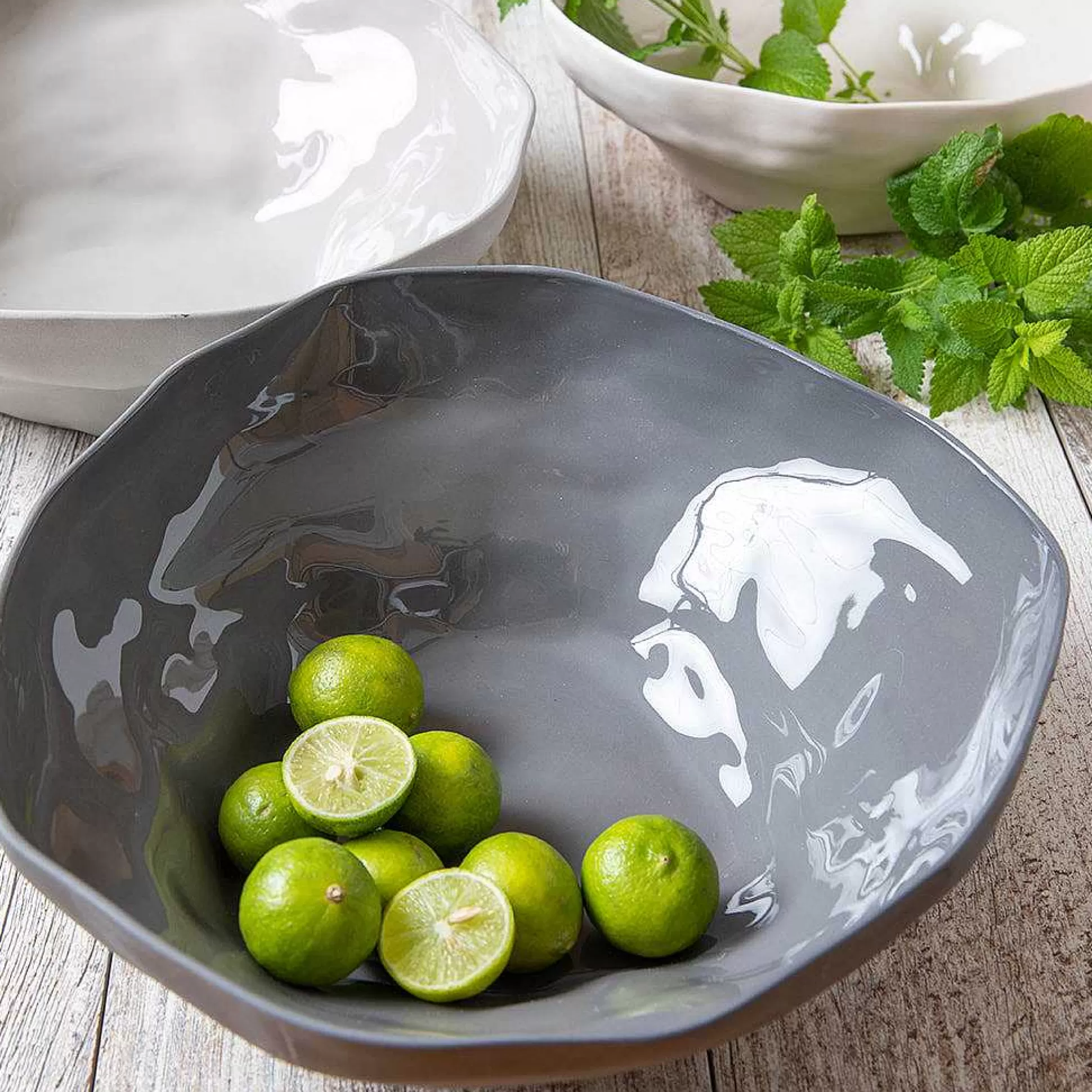 Be Home Stoneware Serving Bowls<Tam Stoneware Large Serving Bowl, Pearl