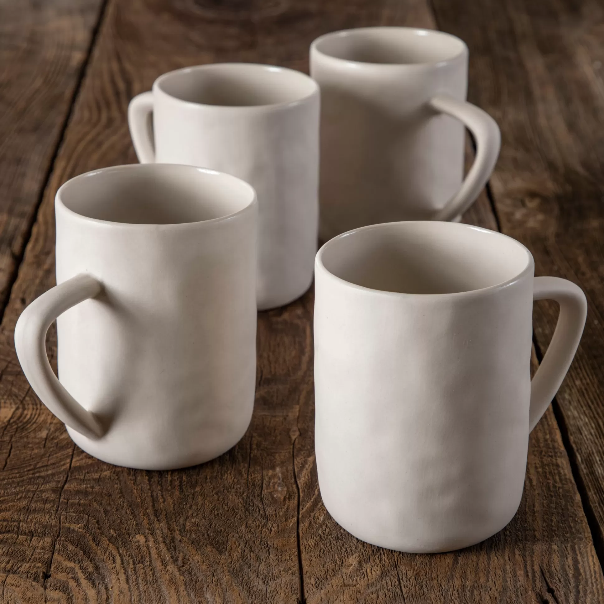 Tam Stoneware Mug, Pearl, Set of 4^Be Home Clearance