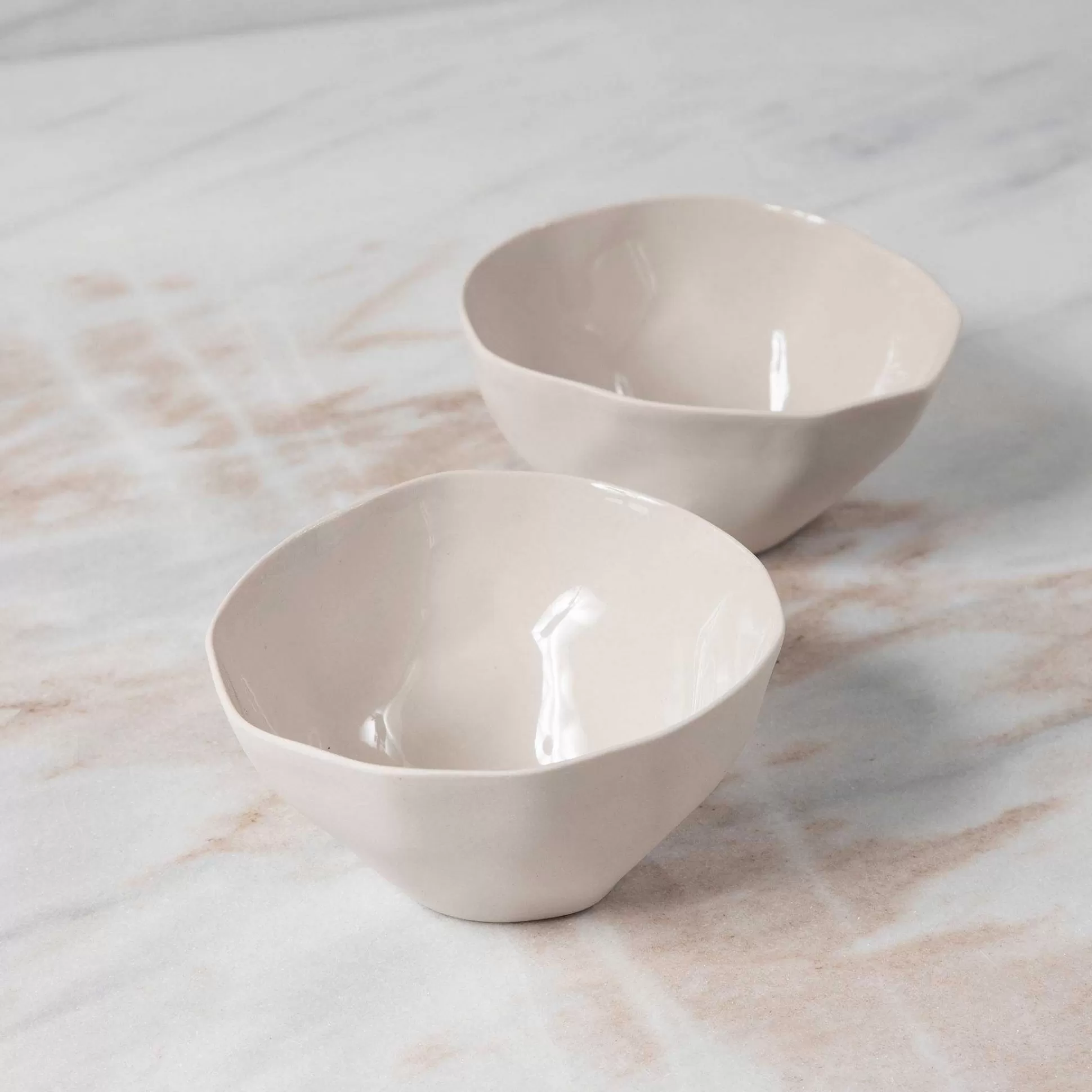 Be Home Stoneware Serving Bowls<Tam Stoneware Pinch Bowl, Pearl, Set of 2