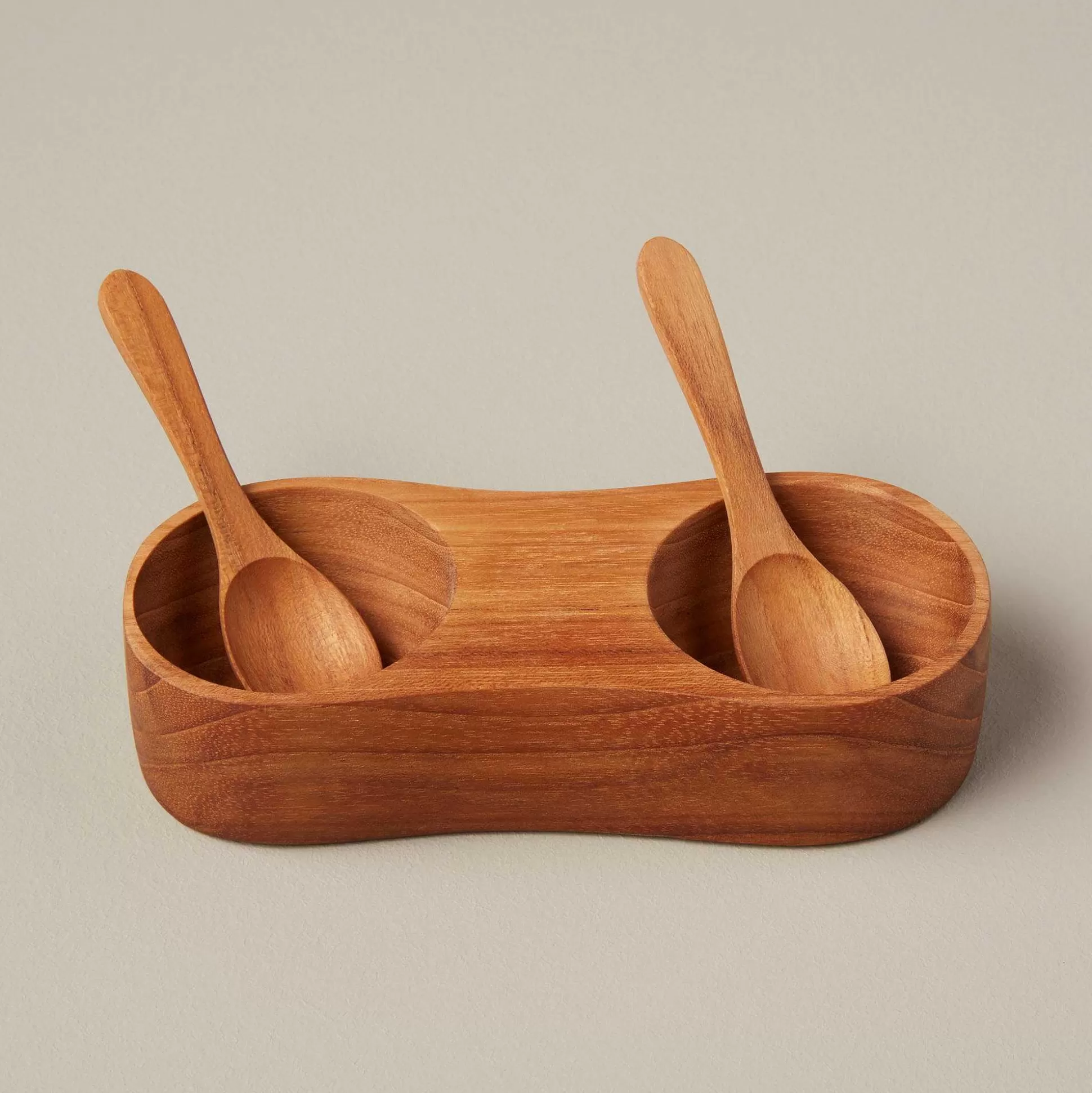 Be Home Spice Cellars<Teak XL Salt & Pepper Cellar with Spoons