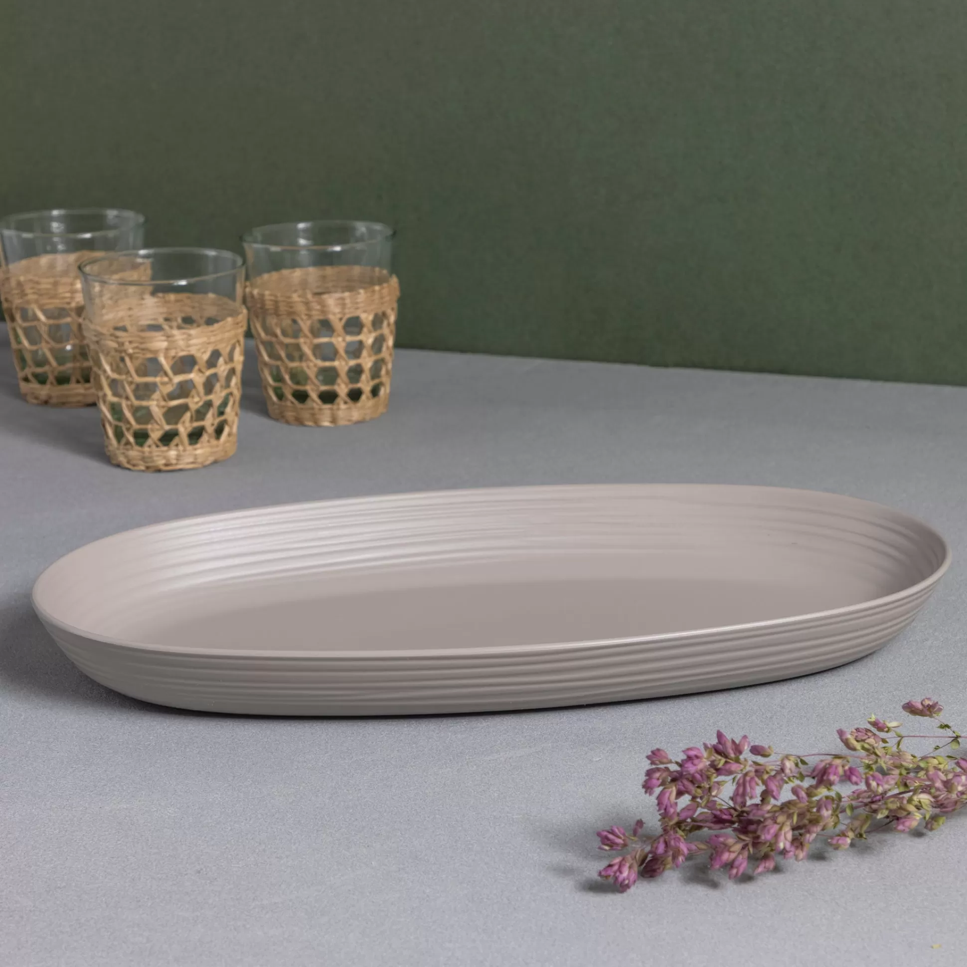 Tierra Serving Tray, Taupe^Be Home Best