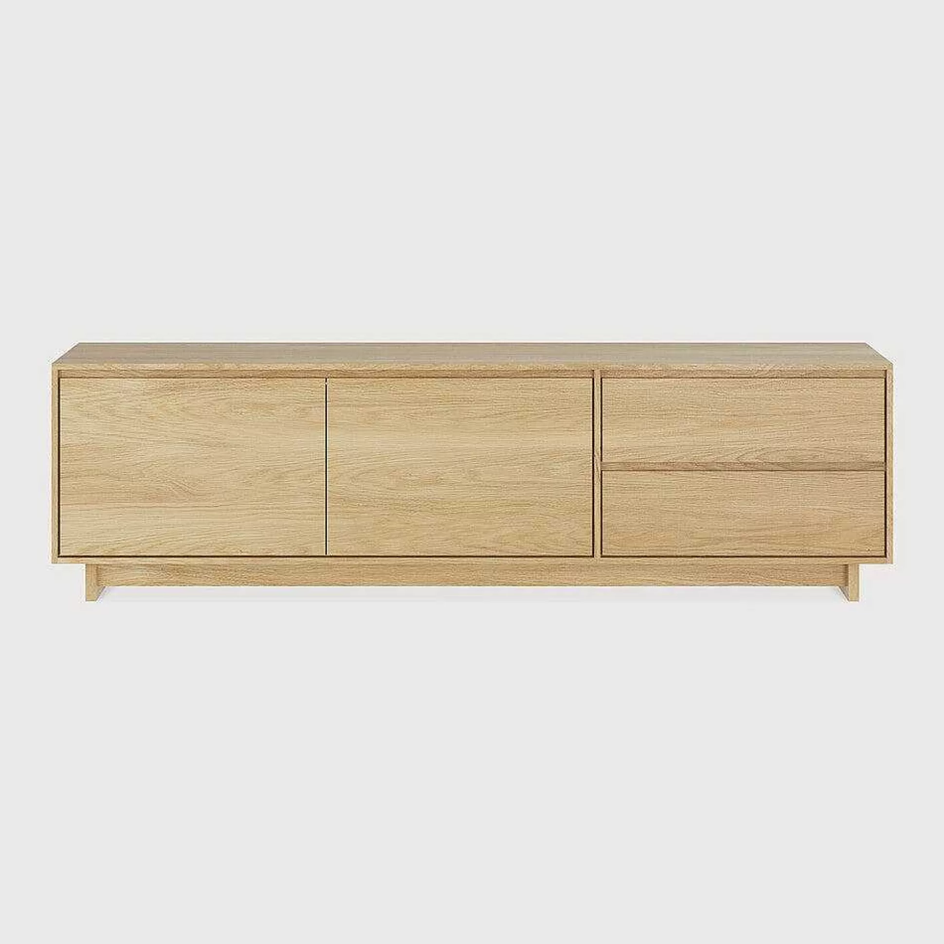 Be Home Media Consoles<Wave Solid Oak Media Console