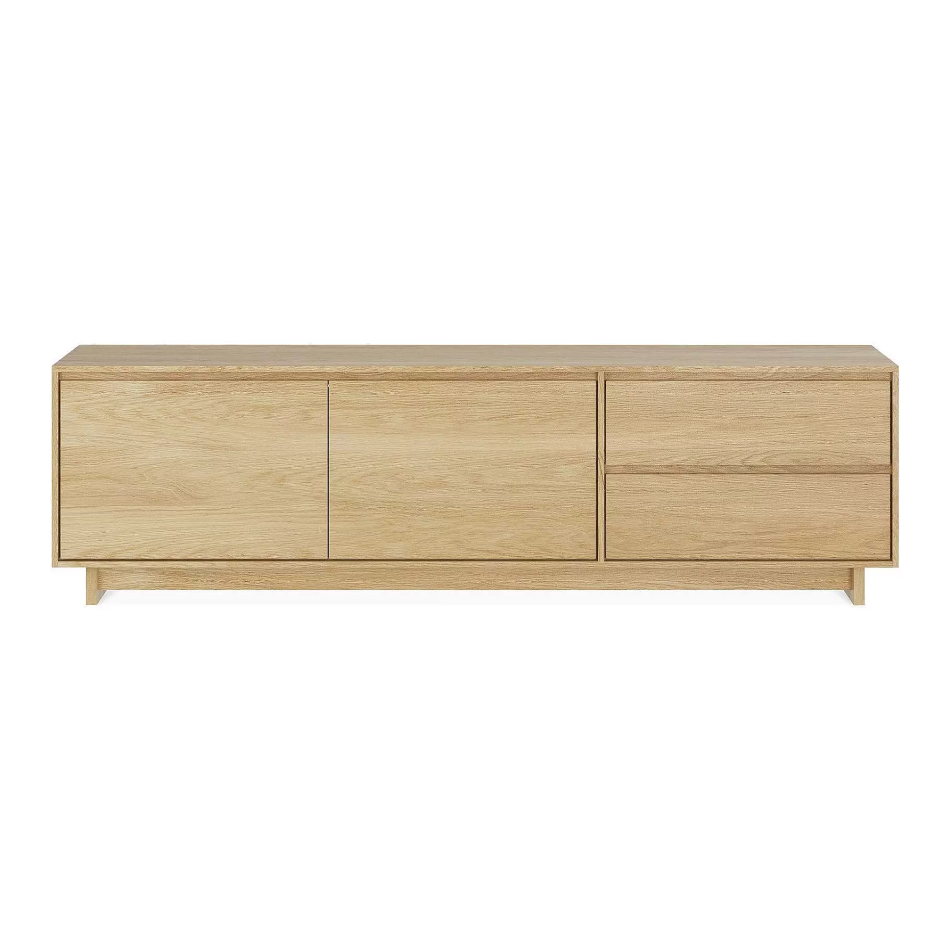 Be Home Media Consoles<Wave Solid Oak Media Console