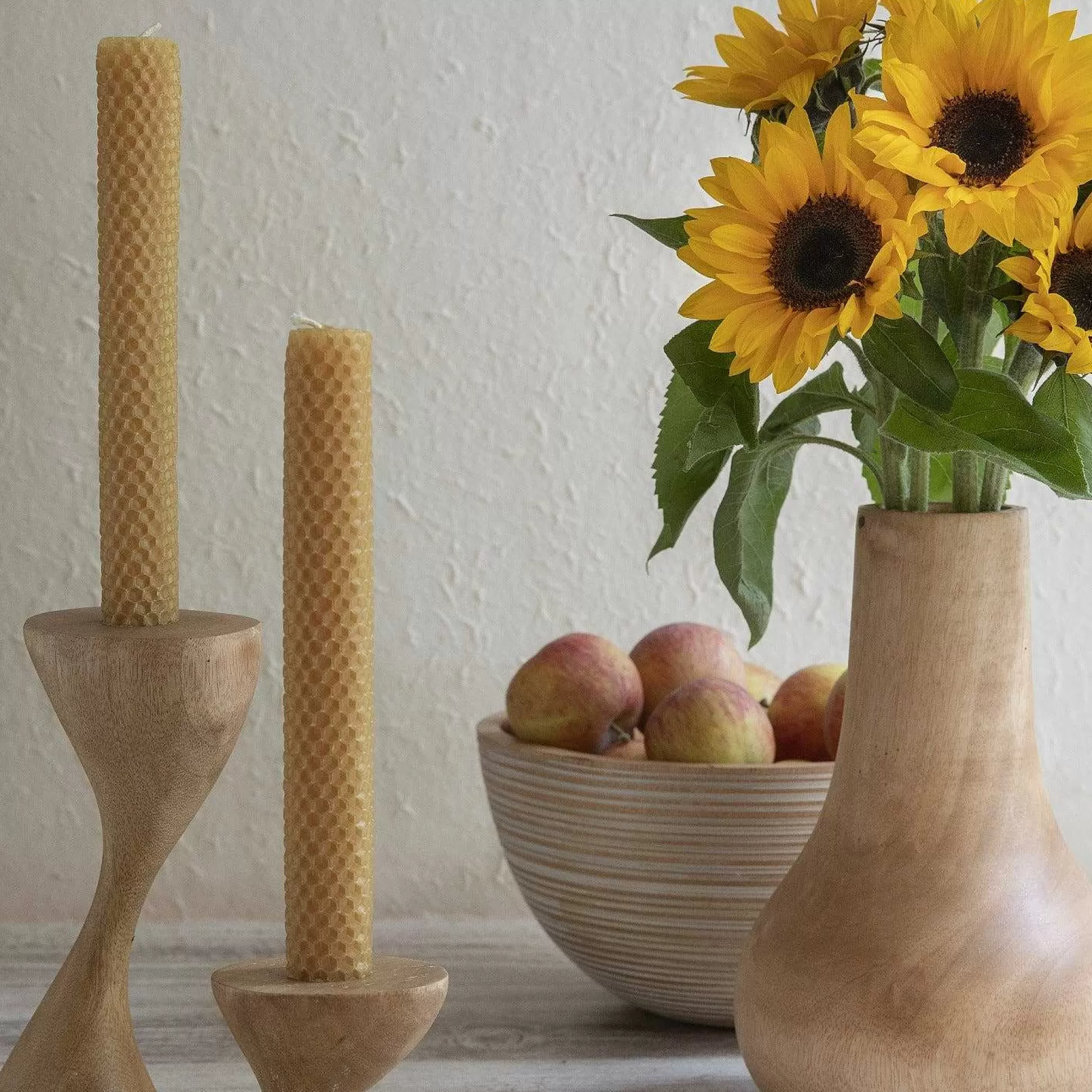 Be Home Wood Serving Bowls<White Striped Kiln Mango Wood Bowl Large