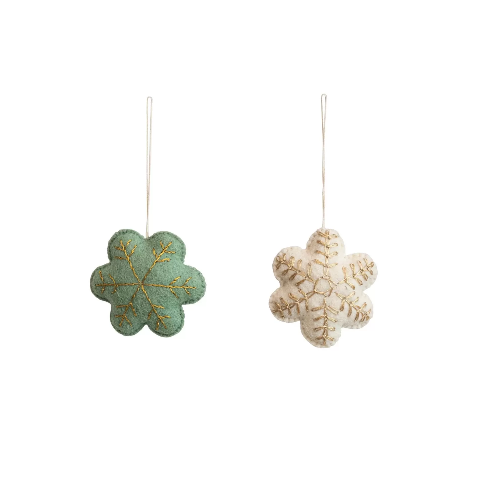 Wool Felt Snowflake Ornaments, Set of 2^Be Home Flash Sale