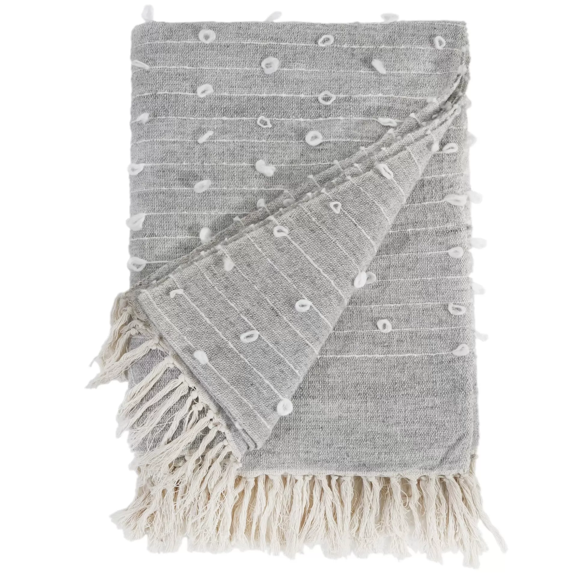 Zaidee Oversized Throw, Grey & Natural^Be Home Cheap